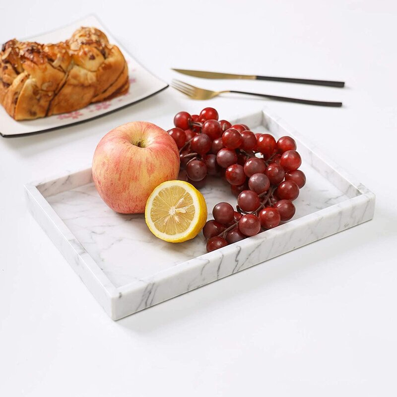 Rectangle Decorative Marble Tray - 4 Seasons Home Gadgets