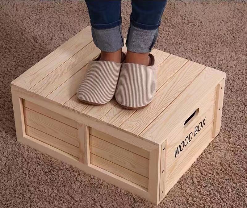 Rectangular Pine Wood Crate - 4 Seasons Home Gadgets