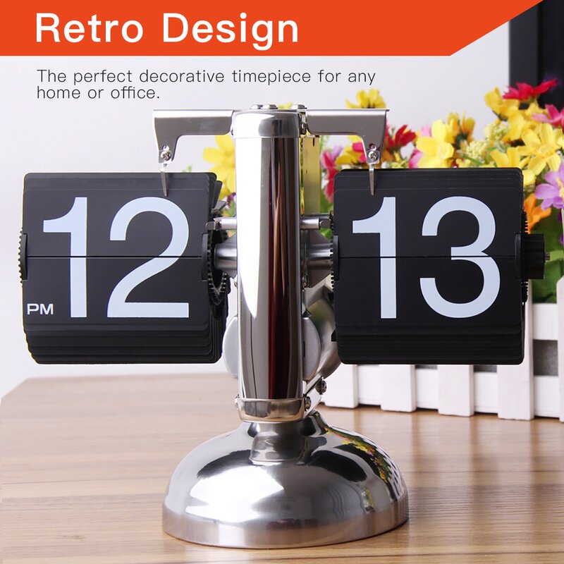 Retro Style Flip Desk Shelf Clock - 4 Seasons Home Gadgets