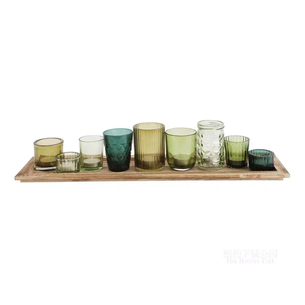 Retro Tealight Candle Tray Set - 4 Seasons Home Gadgets