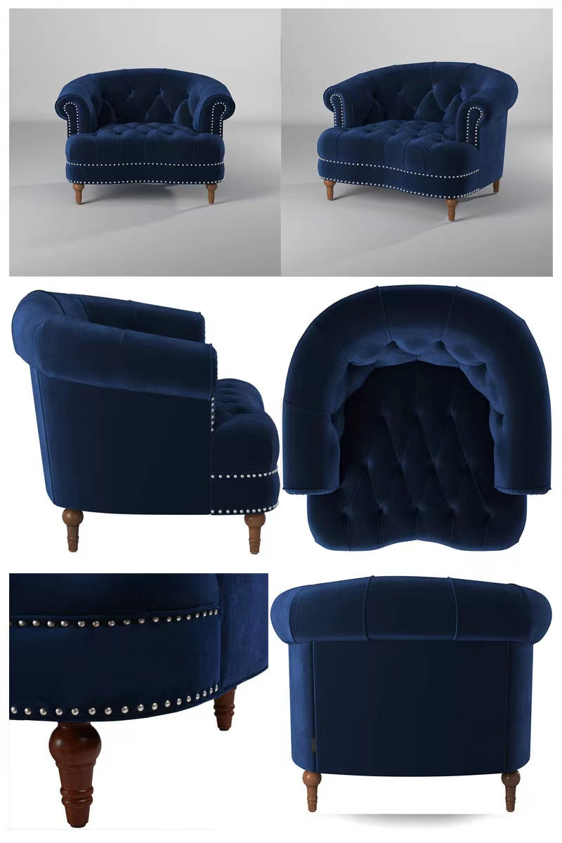 Retro Velvet Sofa Chair - 4 Seasons Home Gadgets