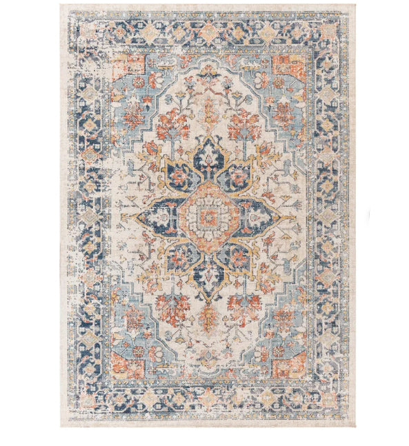 Robert Oriental Indoor Cream Area Rug - 4 Seasons Home Gadgets