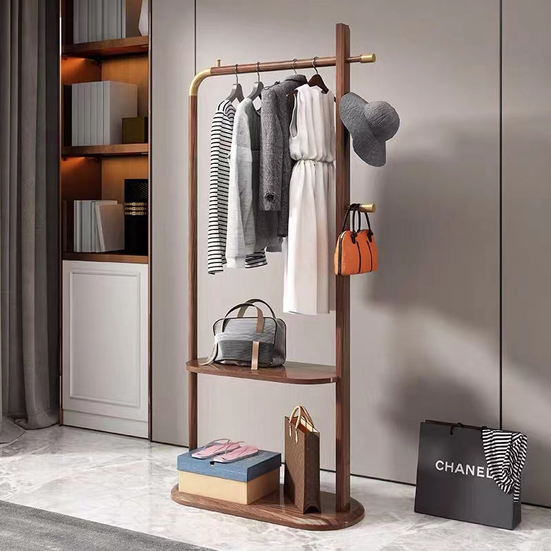 Rolland Walnut Garment Rack - 4 Seasons Home Gadgets