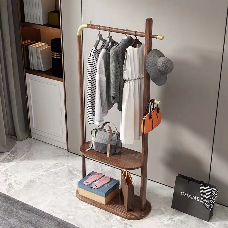 Rolland Walnut Garment Rack - 4 Seasons Home Gadgets