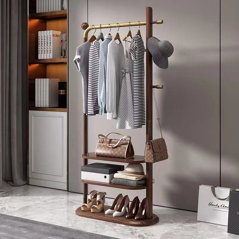 Rolland Walnut Garment Rack - 4 Seasons Home Gadgets