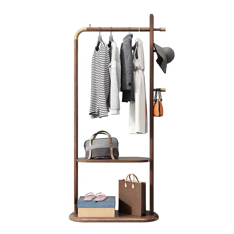 Rolland Walnut Garment Rack - 4 Seasons Home Gadgets