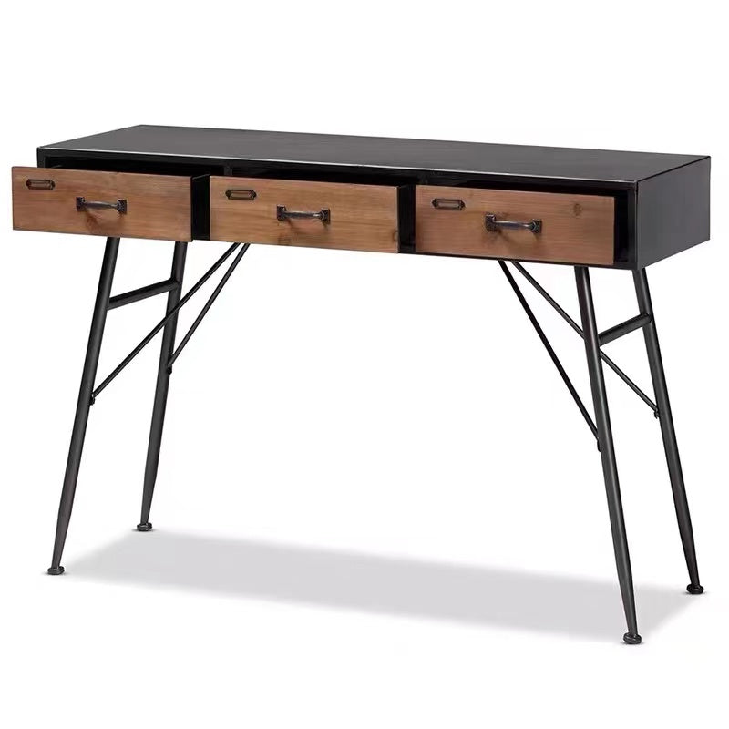 Roney Writing Wood Desk  With 3 Drawers - 4 Seasons Home Gadgets