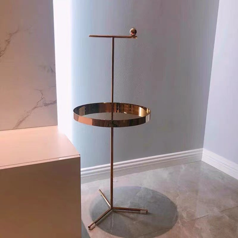 Rose Gold Metal Tray End Table - 4 Seasons Home Gadgets