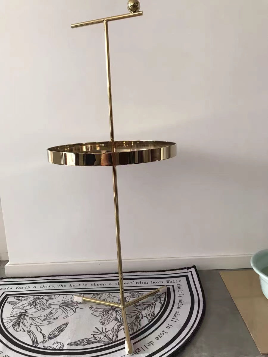 Rose Gold Metal Tray End Table - 4 Seasons Home Gadgets