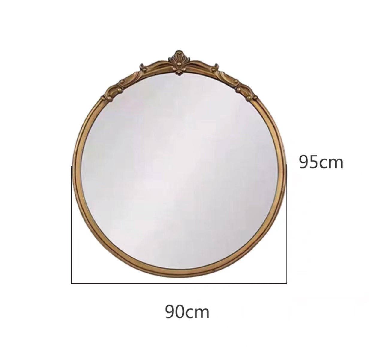 Round 90cm Gold Framed Wall Mirror - 4 Seasons Home Gadgets