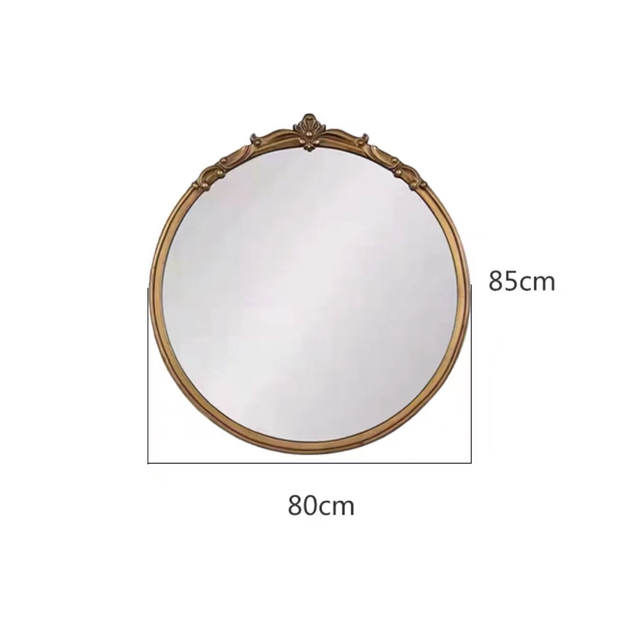 Round 90cm Gold Framed Wall Mirror - 4 Seasons Home Gadgets