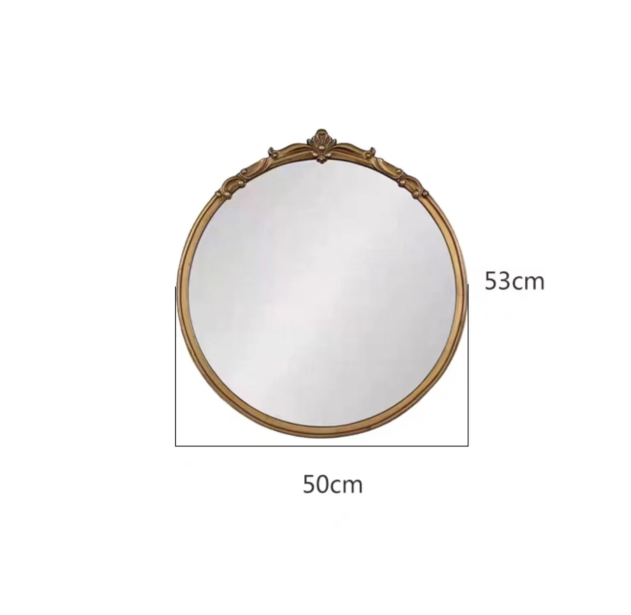 Round 90cm Gold Framed Wall Mirror - 4 Seasons Home Gadgets