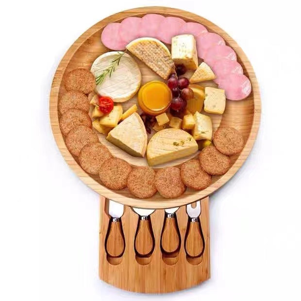 Round Cheese Serve Tray Board - 4 Seasons Home Gadgets