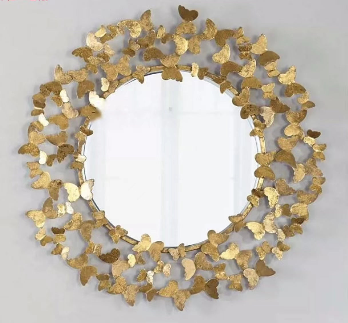 Round Gold Eden Butterfly Mirror - 4 Seasons Home Gadgets