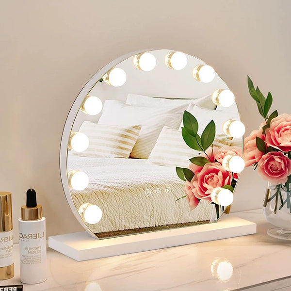 Round Wood Dresser Mirror - 4 Seasons Home Gadgets