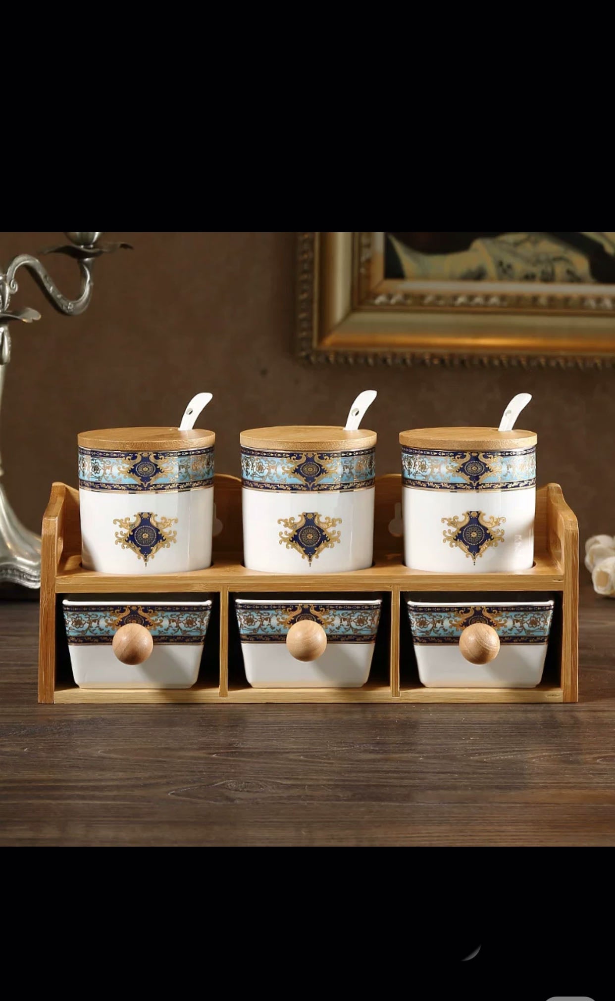 Royal Floral Kitchen Canister Set - 4 Seasons Home Gadgets