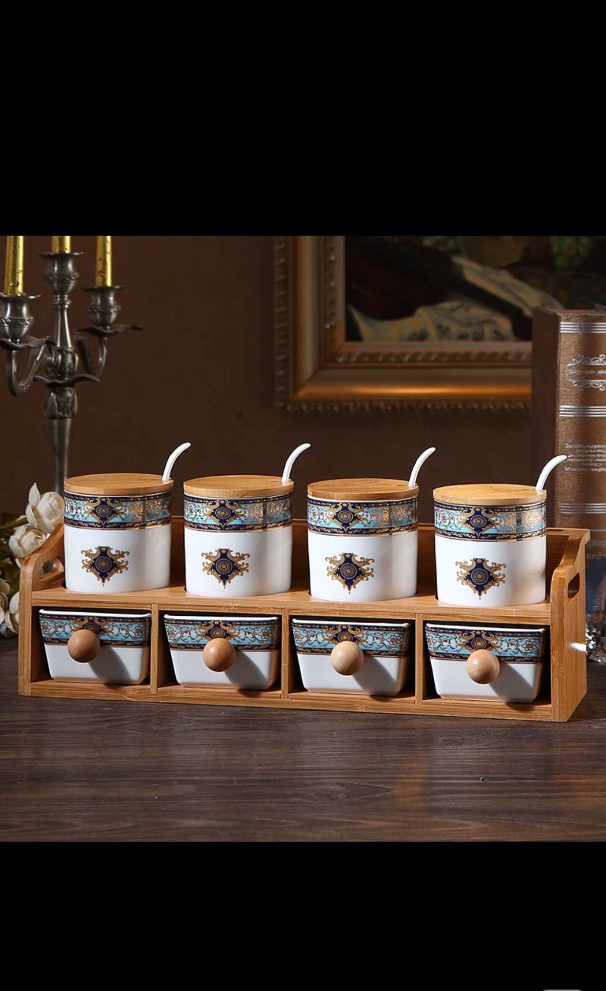 Royal Floral Kitchen Canister Set - 4 Seasons Home Gadgets