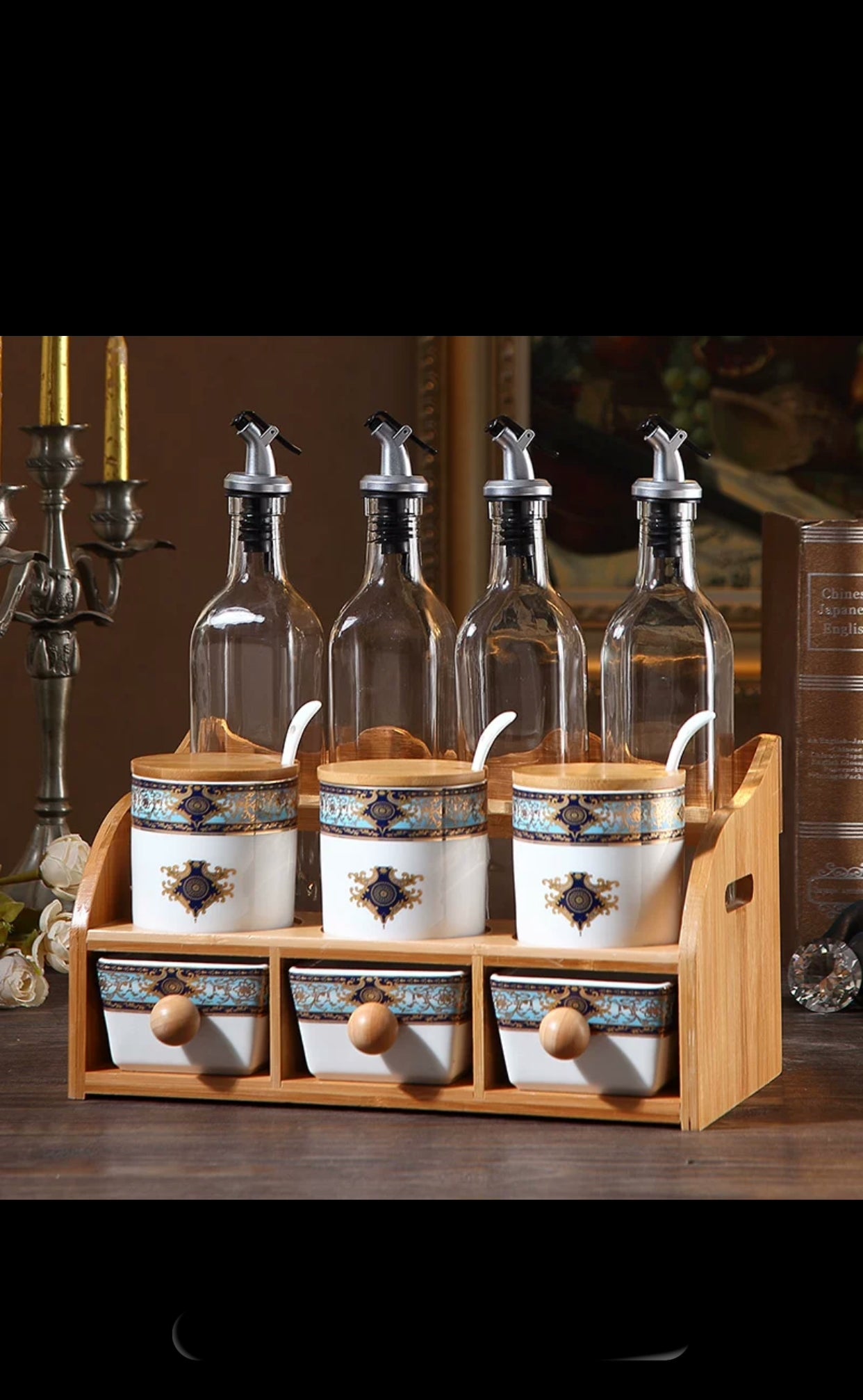 Royal Floral Kitchen Canister Set - 4 Seasons Home Gadgets