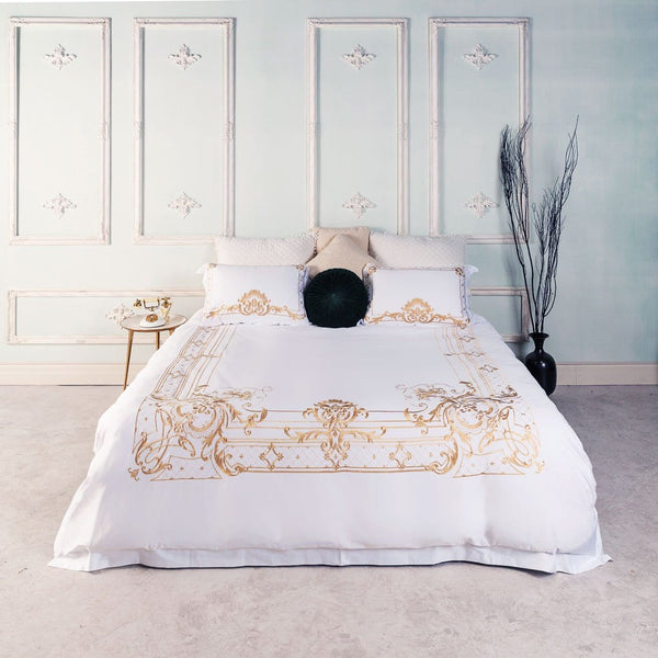 Royal Gold Duvet Cover Set - 4 Seasons Home Gadgets