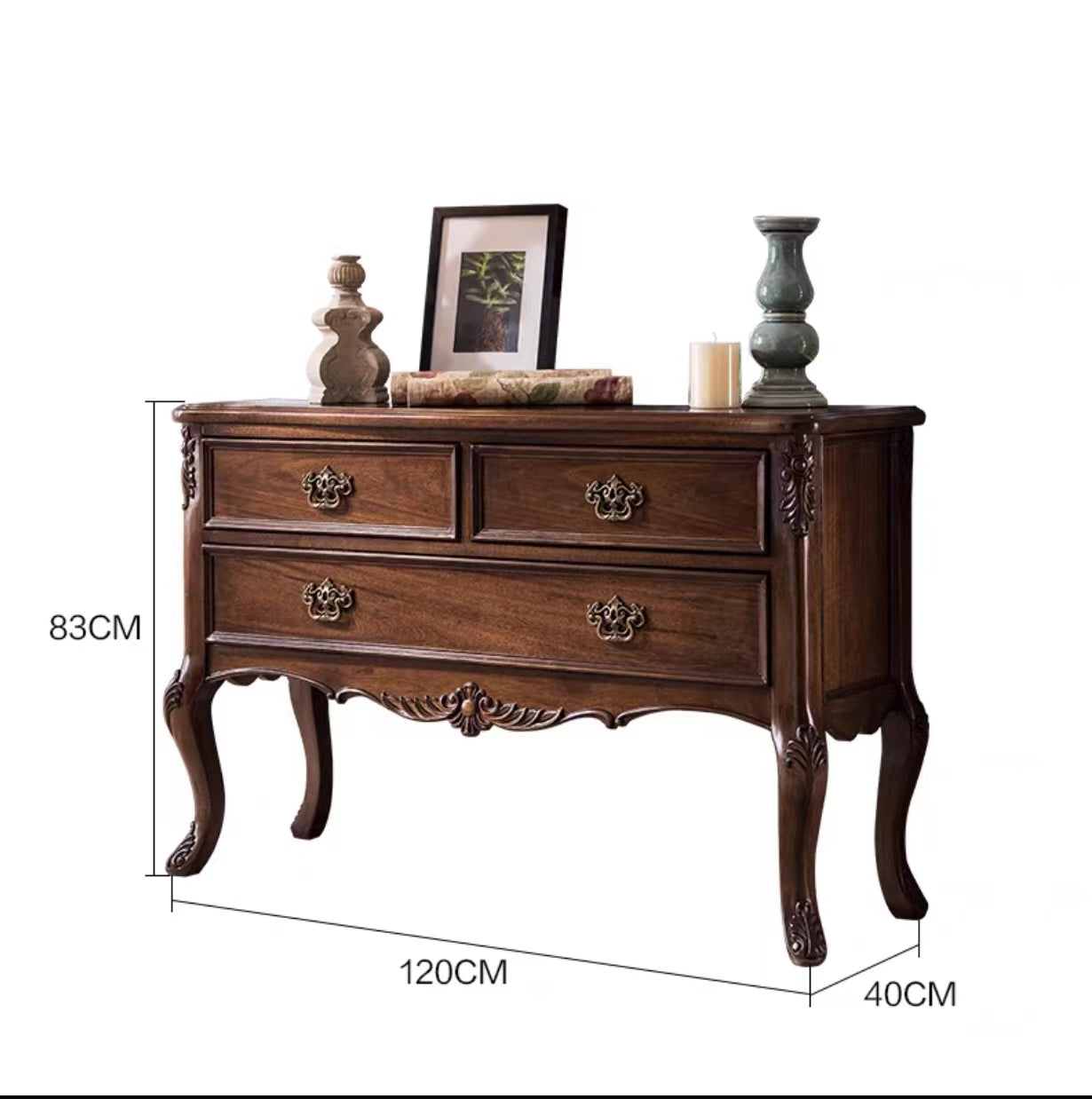 Rubberwood Cherry Console Table - 4 Seasons Home Gadgets