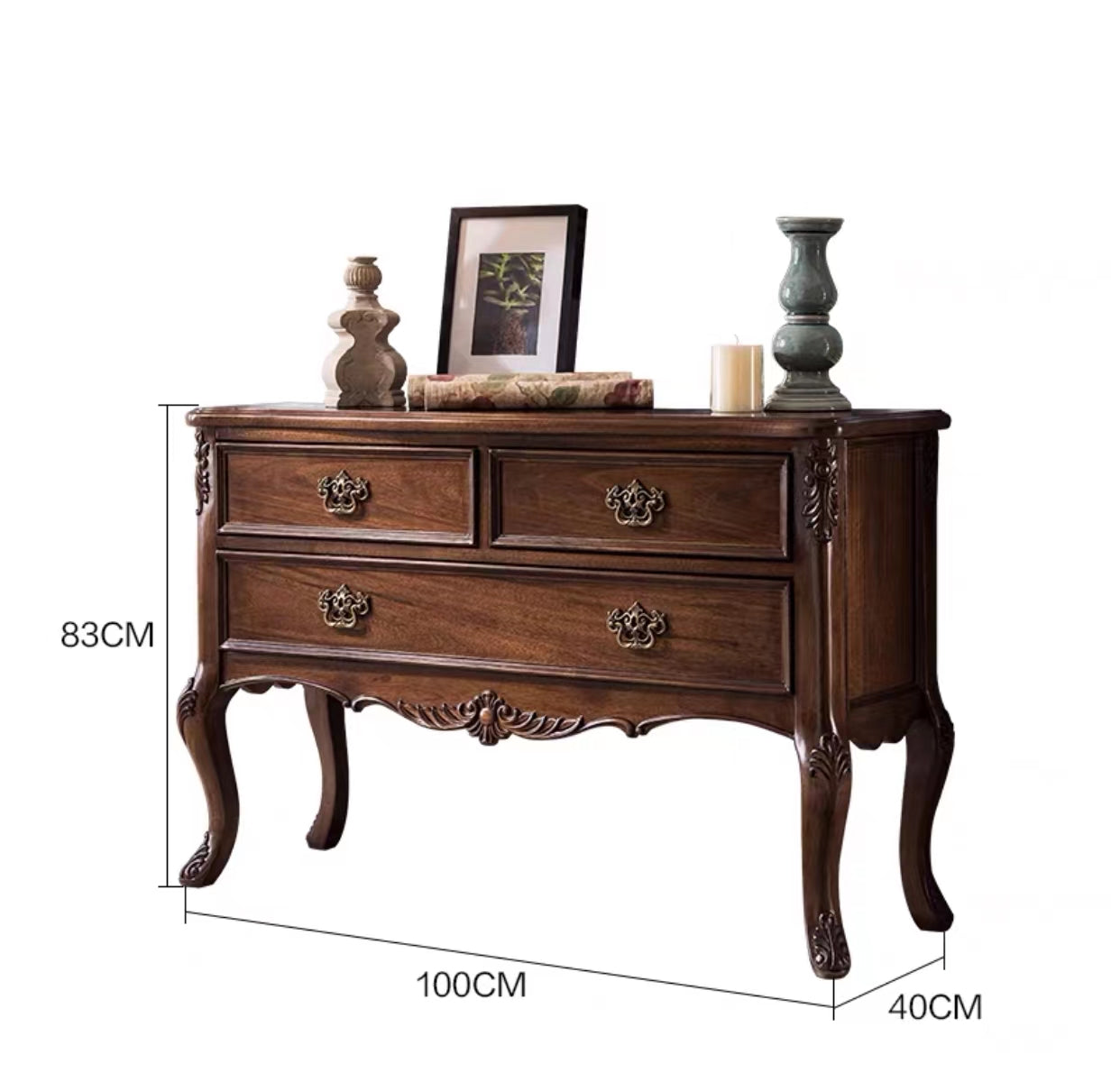 Rubberwood Cherry Console Table - 4 Seasons Home Gadgets