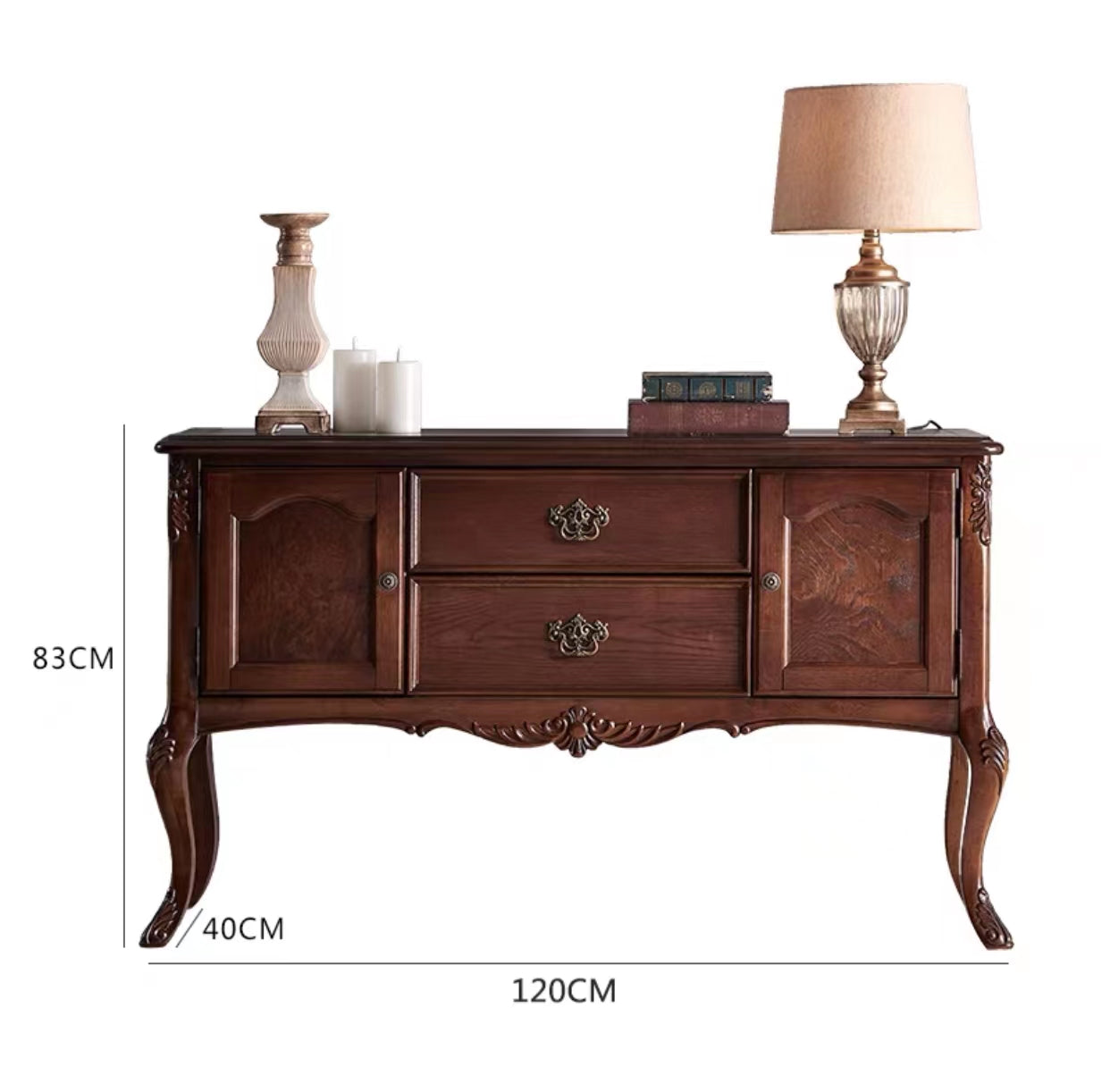 Rubberwood Cherry Console Table - 4 Seasons Home Gadgets