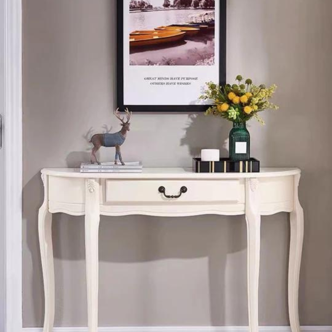 Rubberwood Cherry Console Table - 4 Seasons Home Gadgets