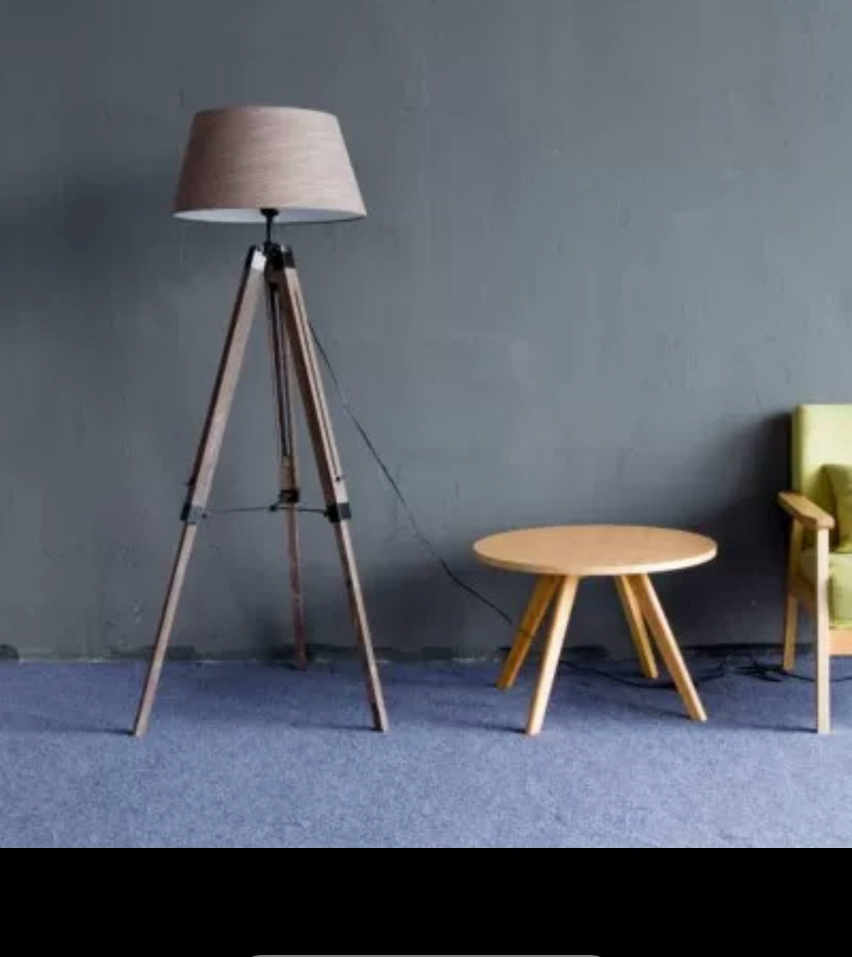 Rustic Wood Tripod Floor Lamp - 4 Seasons Home Gadgets