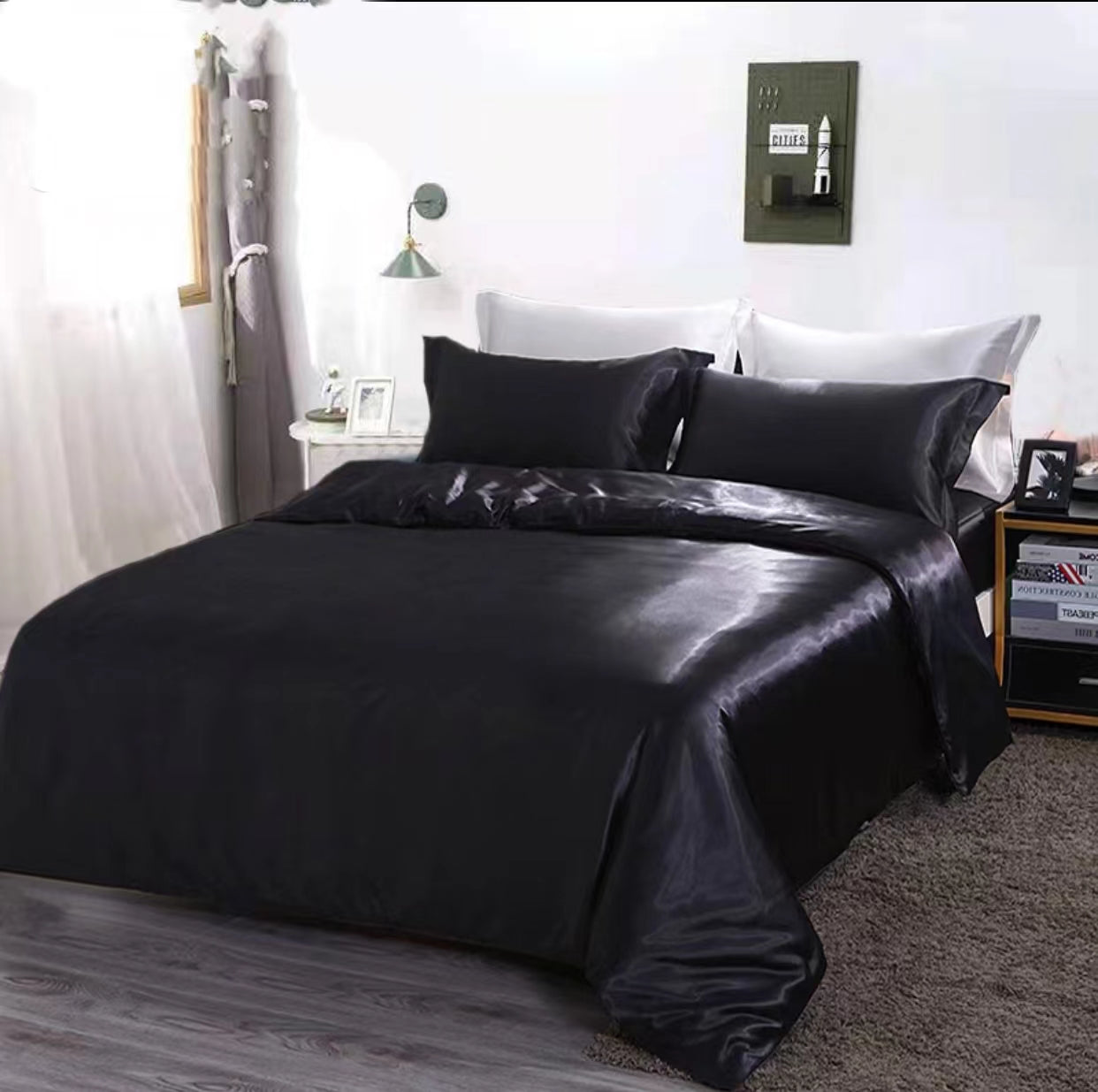 Satin Bedding Set - 4 Seasons Home Gadgets