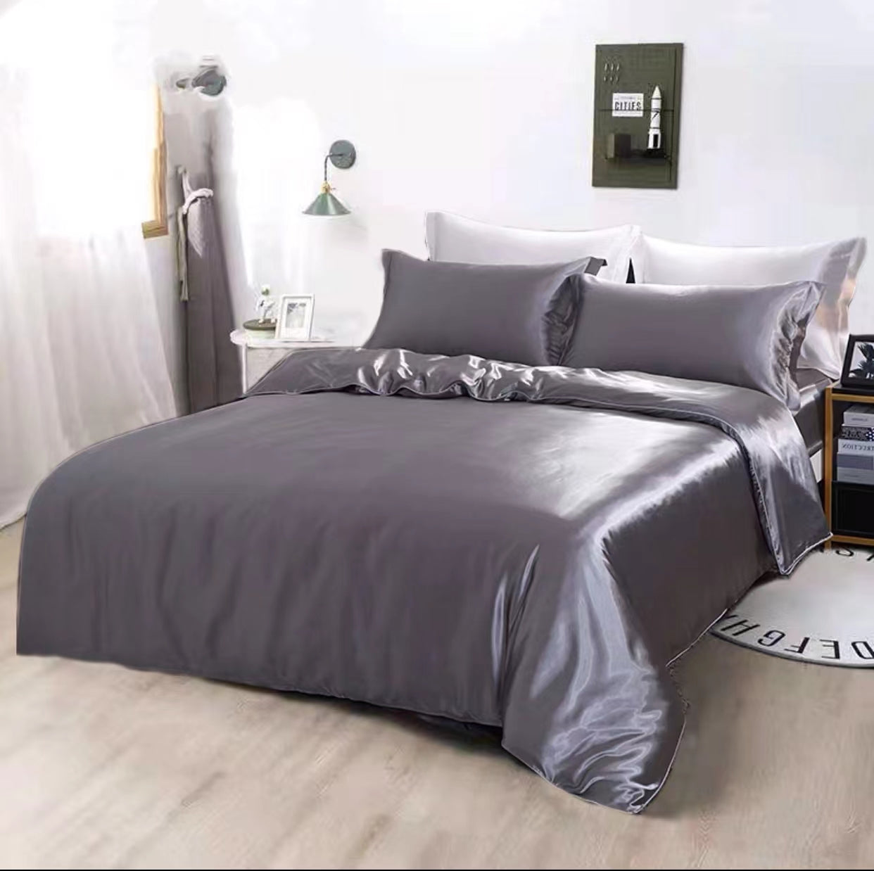 Satin Bedding Set - 4 Seasons Home Gadgets