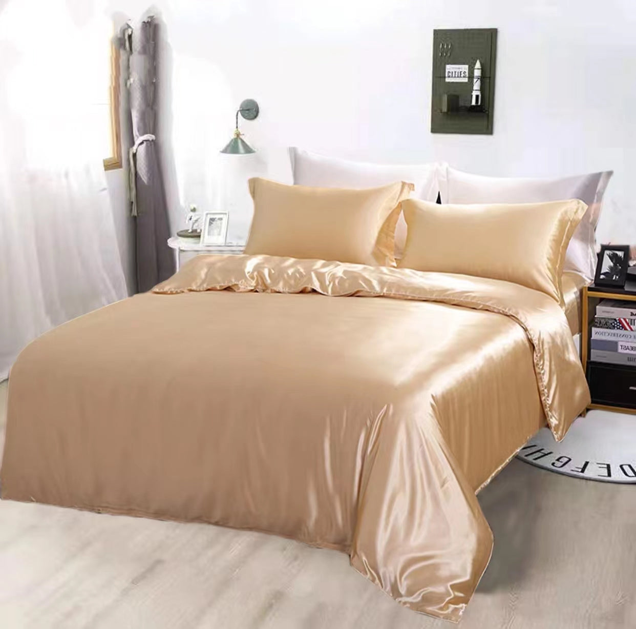 Satin Bedding Set - 4 Seasons Home Gadgets