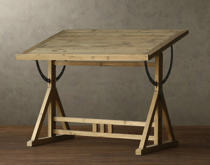 Solid Wood Drafting Table - 4 Seasons Home Gadgets