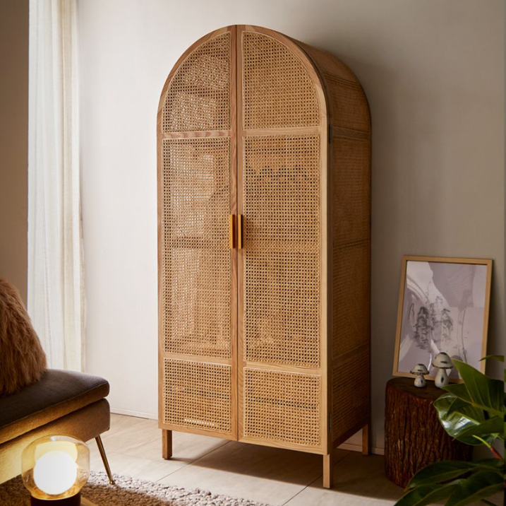 Ashwood Bamboo Mesh Armoire - 4 Seasons Home Gadgets