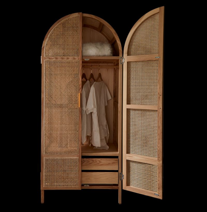 Ashwood Bamboo Mesh Armoire - 4 Seasons Home Gadgets