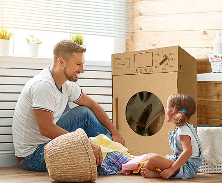 Indoor Cardboard DIY Playhouse Kit - 4 Seasons Home Gadgets