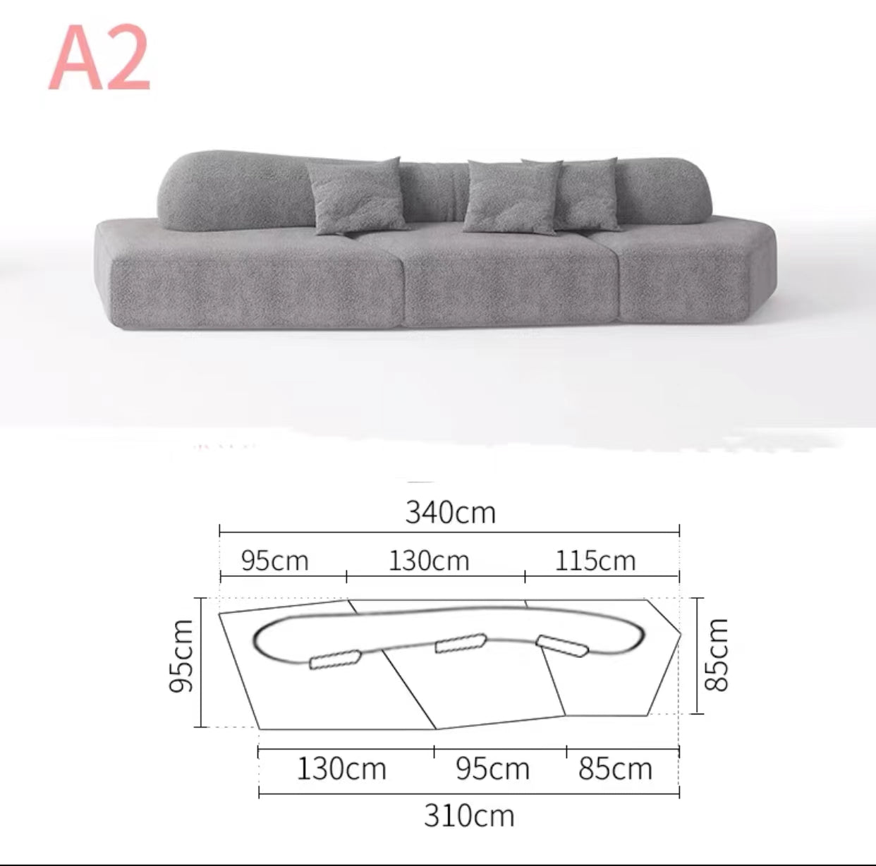 Shanann 3.2m Wide Reversible Sofa - 4 Seasons Home Gadgets