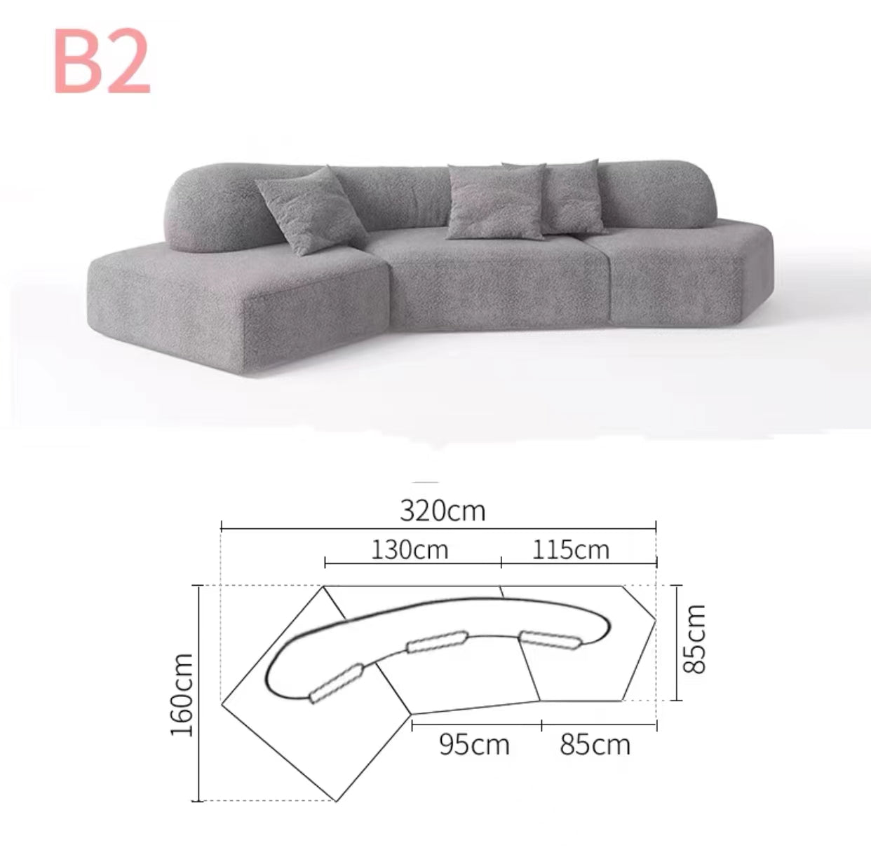 Shanann 3.2m Wide Reversible Sofa - 4 Seasons Home Gadgets