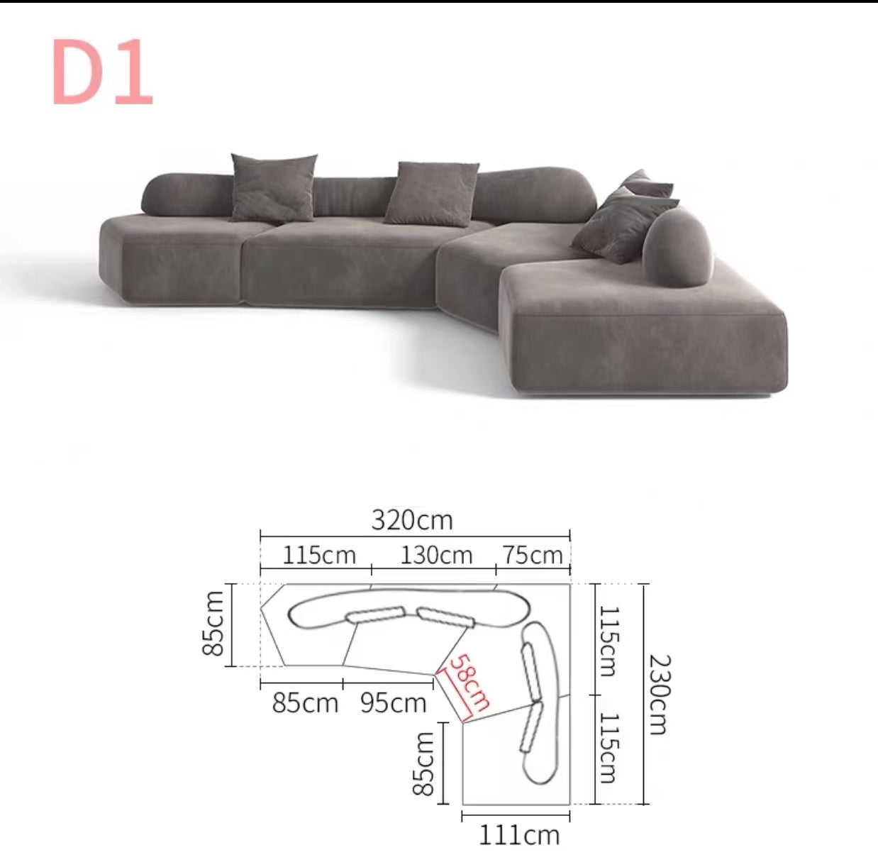 Shanann 3.2m Wide Reversible Sofa - 4 Seasons Home Gadgets