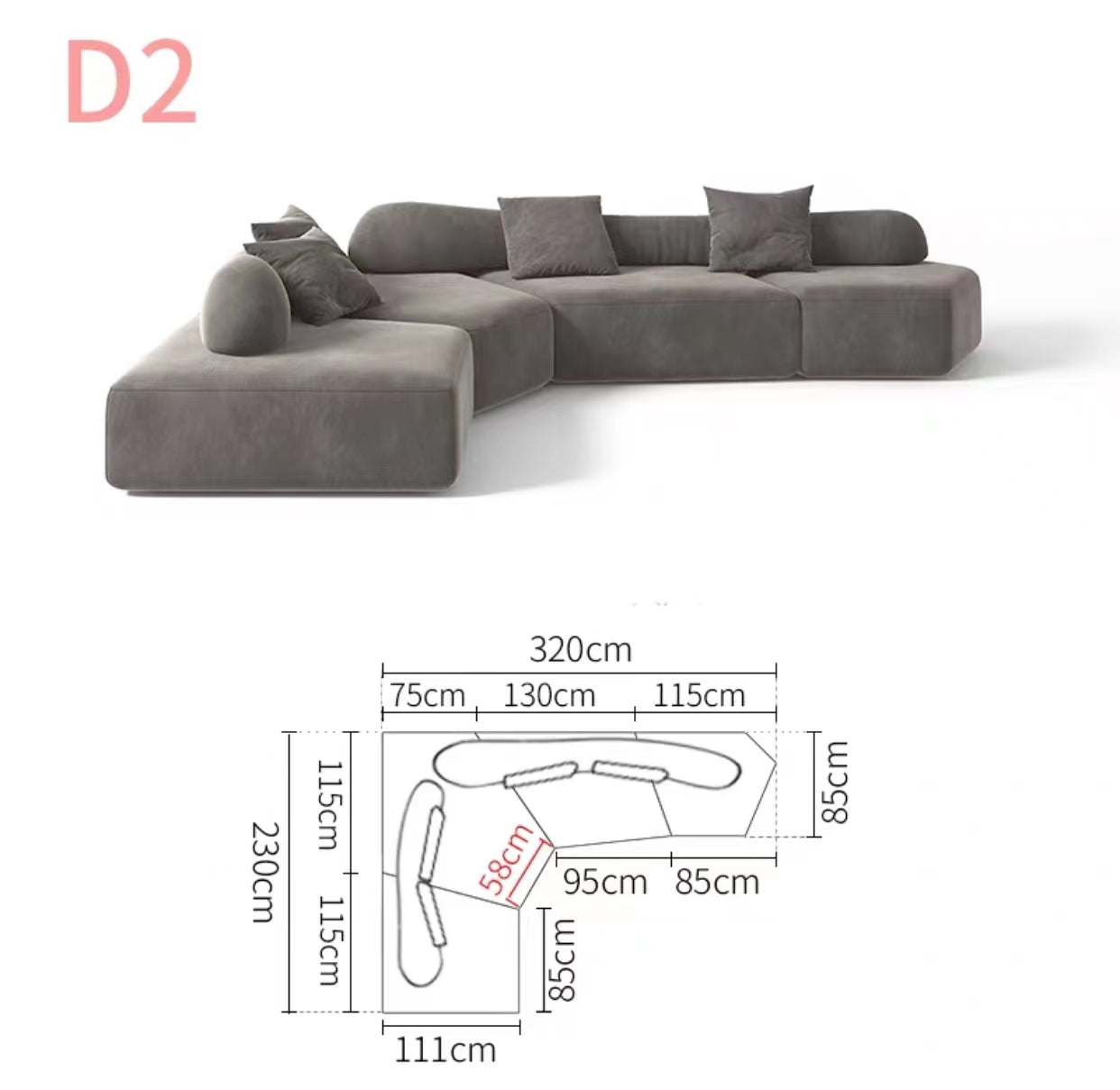 Shanann 3.2m Wide Reversible Sofa - 4 Seasons Home Gadgets