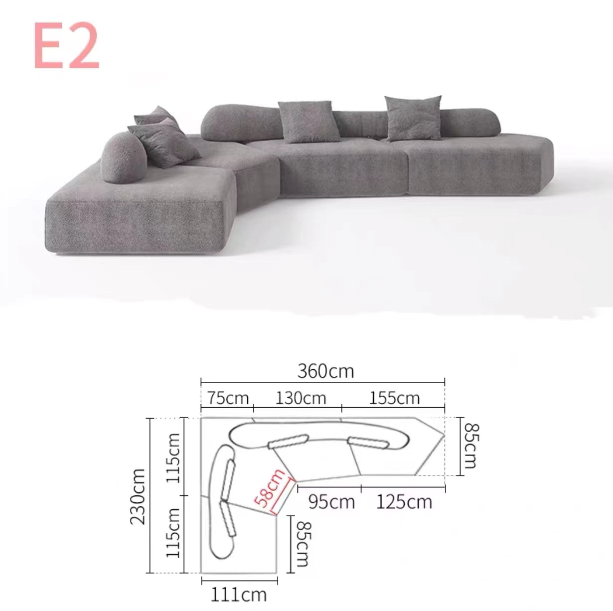 Shanann 3.2m Wide Reversible Sofa - 4 Seasons Home Gadgets