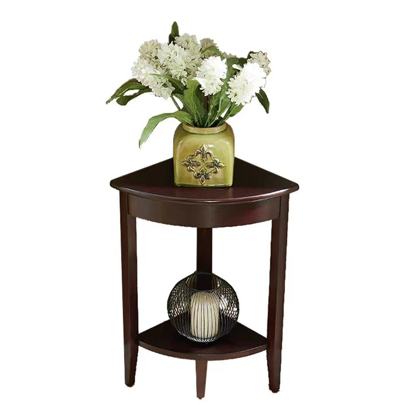 Shropshire Wood Corner Table with Storage - 4 Seasons Home Gadgets