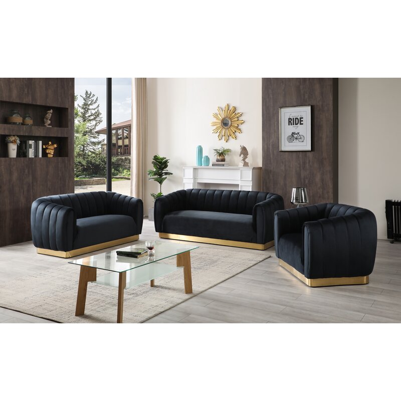 Siefert Velvet Configurable Living Room Set - 4 Seasons Home Gadgets