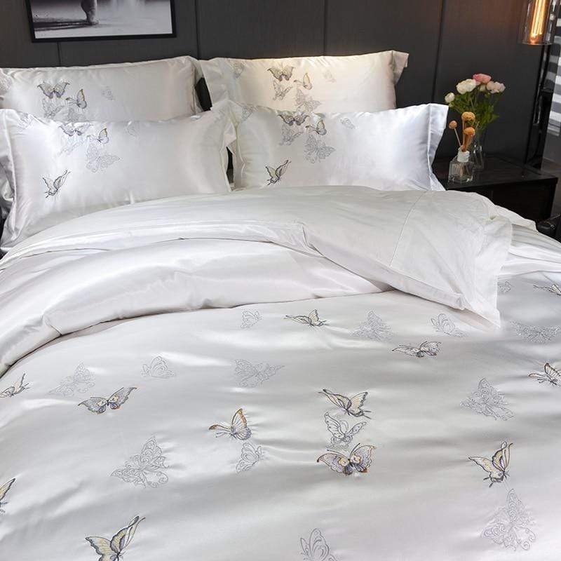 Silver Garden Falls Duvet Cover Set - 4 Seasons Home Gadgets