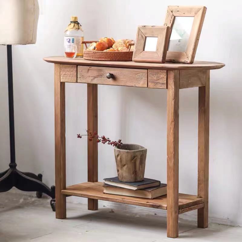 Small Pine Wood Console Table - 4 Seasons Home Gadgets