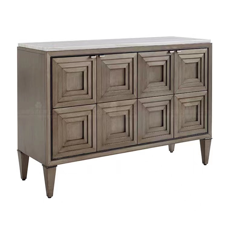 Smoky Grey Marble Top Console Cabinet - 4 Seasons Home Gadgets