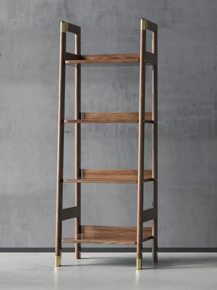 Solid Ash Wood Ladder Shelf - 4 Seasons Home Gadgets