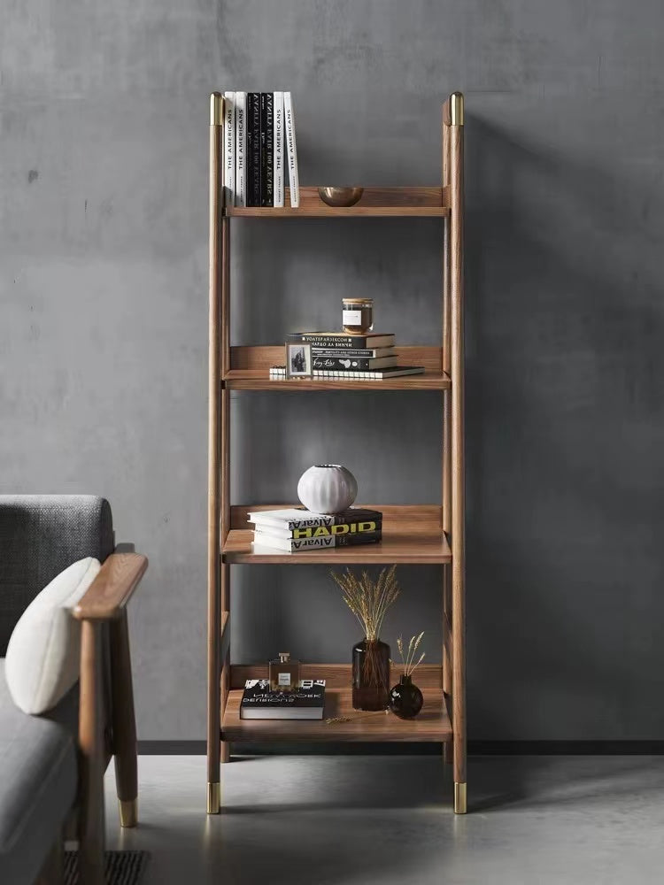 Solid Ash Wood Ladder Shelf - 4 Seasons Home Gadgets