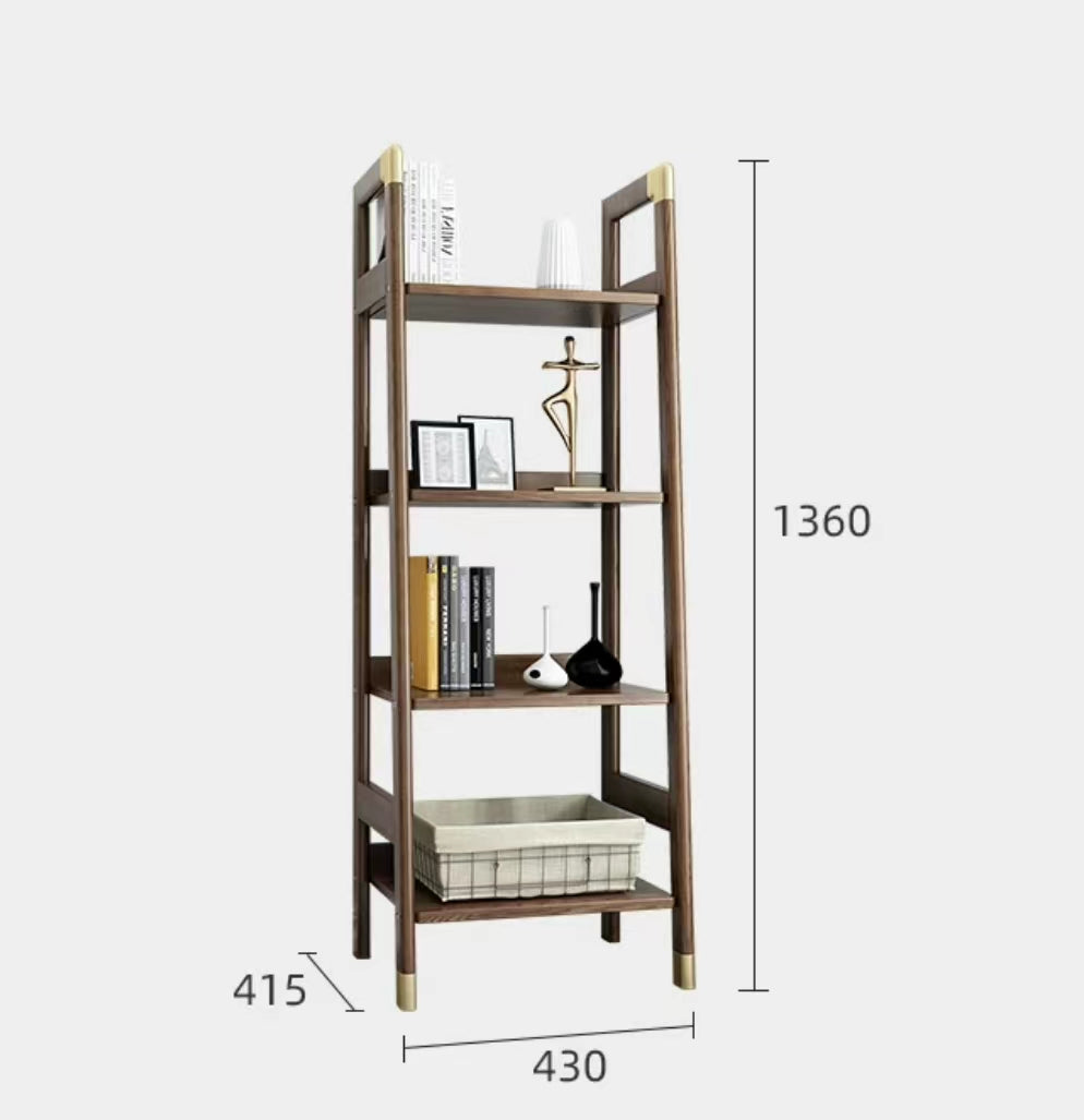 Solid Ash Wood Ladder Shelf - 4 Seasons Home Gadgets