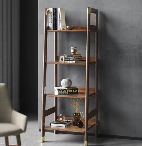 Solid Ash Wood Ladder Shelf - 4 Seasons Home Gadgets