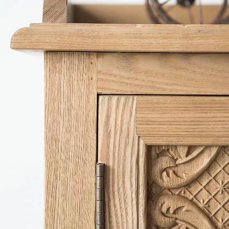 Solid Ashwood Carved Sideboard - 4 Seasons Home Gadgets